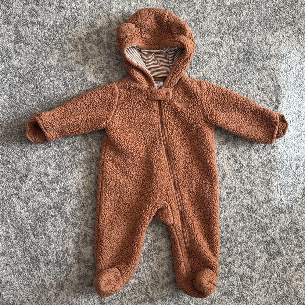 Carter's Just One You Warm Brown Sherpa Pramsuit